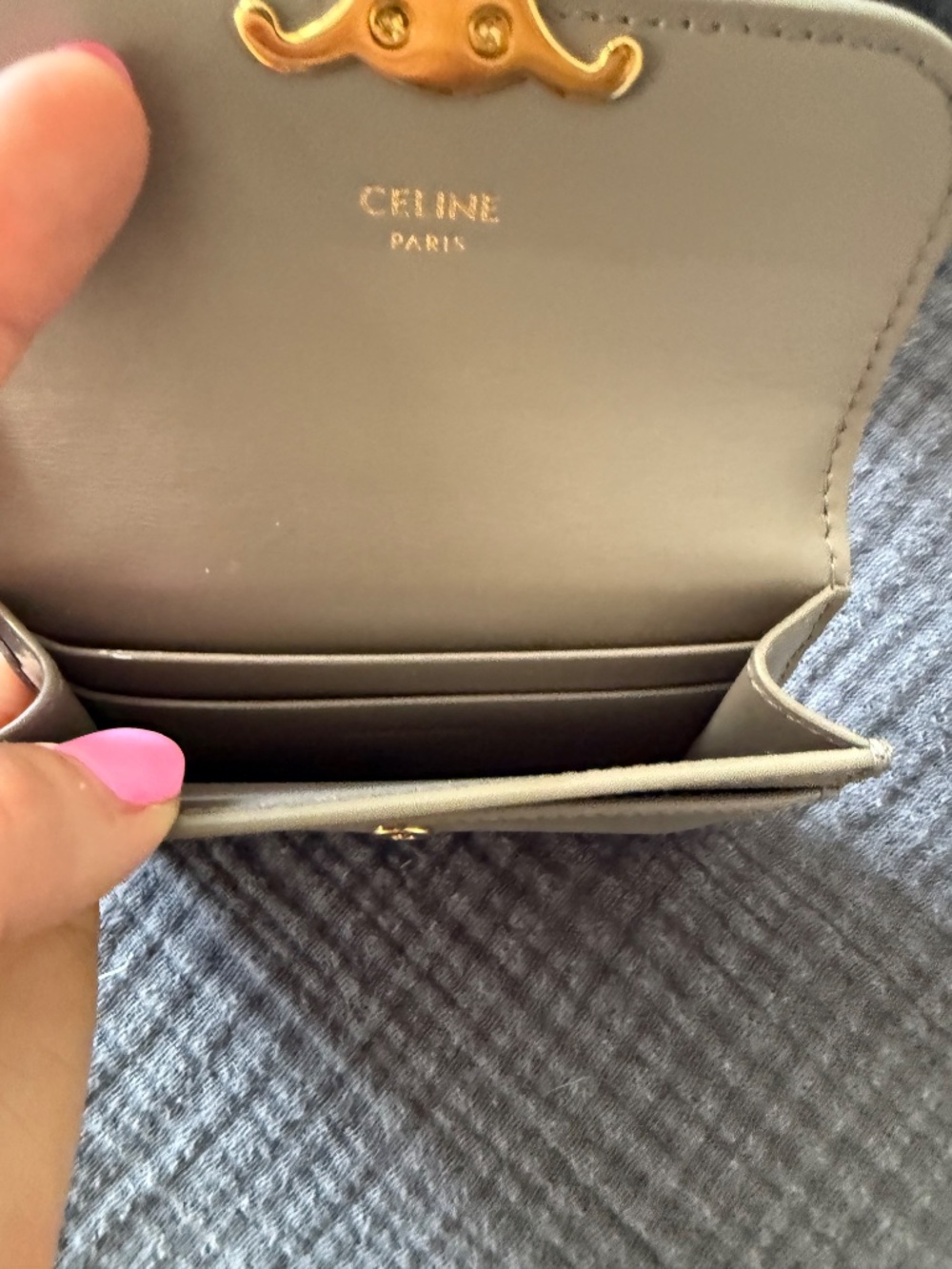 Celine Triomphe Card Holder - Pebble - Picture 5 of 5
